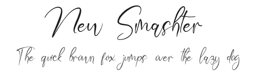 New Smashter by Winarko — Script Handwritten Font
