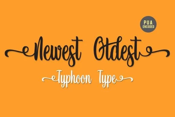 Newest Oldest Font by Typhoon Type™ — Script Handwritten Font