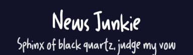 News Junkie by bogstav — Script Handwritten Font — thumbnail 2