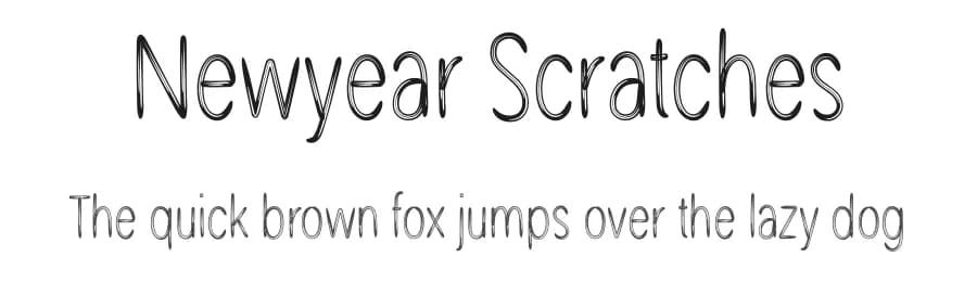 Newyear Scratches by Scratchones — Script Handwritten Font