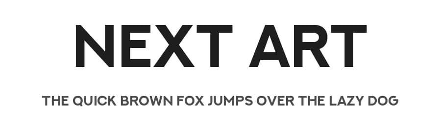 Next Art by Alexander Pravdin — Sans Serif Font