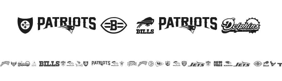 NFL AFC by Ding Bang — Dingbats Font
