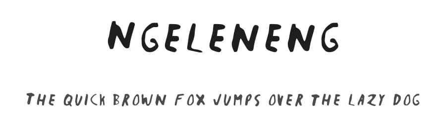 Ngeleneng by registrant — Script Handwritten Font