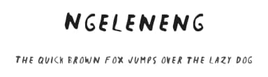 Ngeleneng by registrant — Script Handwritten Font — thumbnail 1