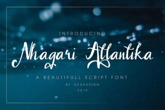 Nhagari Atlantika Font by geadesign — Script Handwritten Font