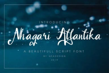 Nhagari Atlantika Font by geadesign — Script Handwritten Font — thumbnail 1