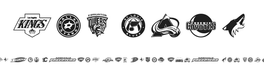 NHL West by Ding Bang — Dingbats Font