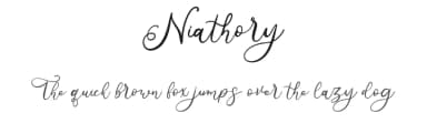 Niathory by Attype Studio — Script Handwritten Font — thumbnail 1