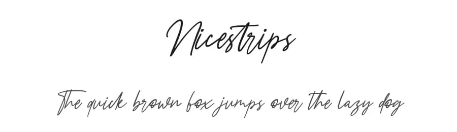 Nicestrips by Maulana Creative — Script Handwritten Font