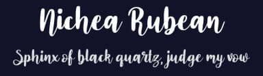 Nichea Rubean by Forberas Club — Script Handwritten Font — thumbnail 2