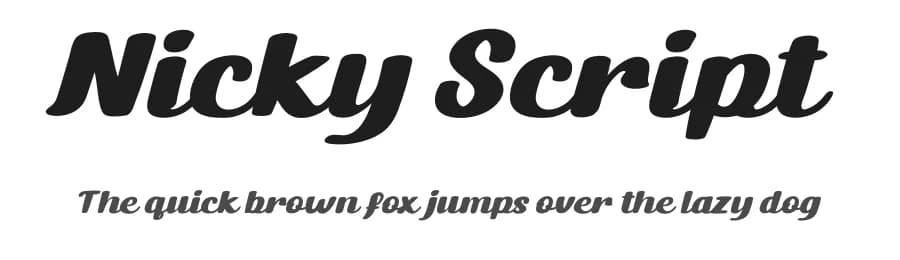 Nicky Script by twinletter — Script Handwritten Font