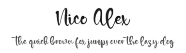 Nico Alex by Kong Font — Script Handwritten Font — thumbnail 1