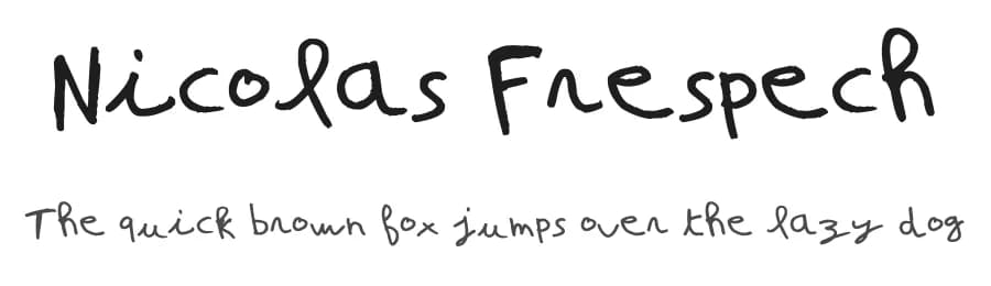 Nicolas Frespech by Nicolas Frespech — Script Handwritten Font