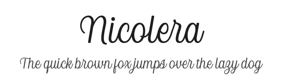 Nicolera by 7NTypes — Script Handwritten Font