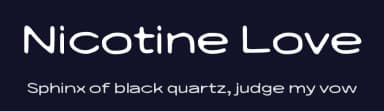 Nicotine Love by Juha Korhonen — Script Handwritten Font — thumbnail 2