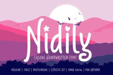 Nidily Font by Situjuh — Script Handwritten Font — thumbnail 1