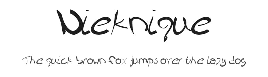Nieknique by Nieknique — Script Handwritten Font