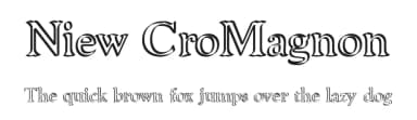 Niew CroMagnon by GemFonts / Typotheticals — Sans Serif Font — thumbnail 1