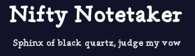 Nifty Notetaker by Megan Clark — Script Handwritten Font — thumbnail 2