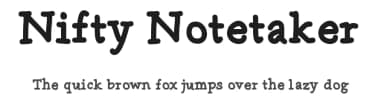 Nifty Notetaker by Megan Clark — Script Handwritten Font — thumbnail 1