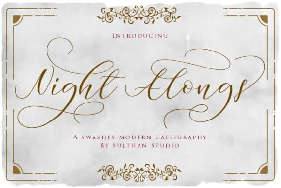 Night Alongs Script Font by Sulthan Studio — Script Handwritten Font