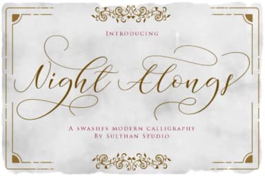 Night Alongs Script Font by Sulthan Studio — Script Handwritten Font — thumbnail 1