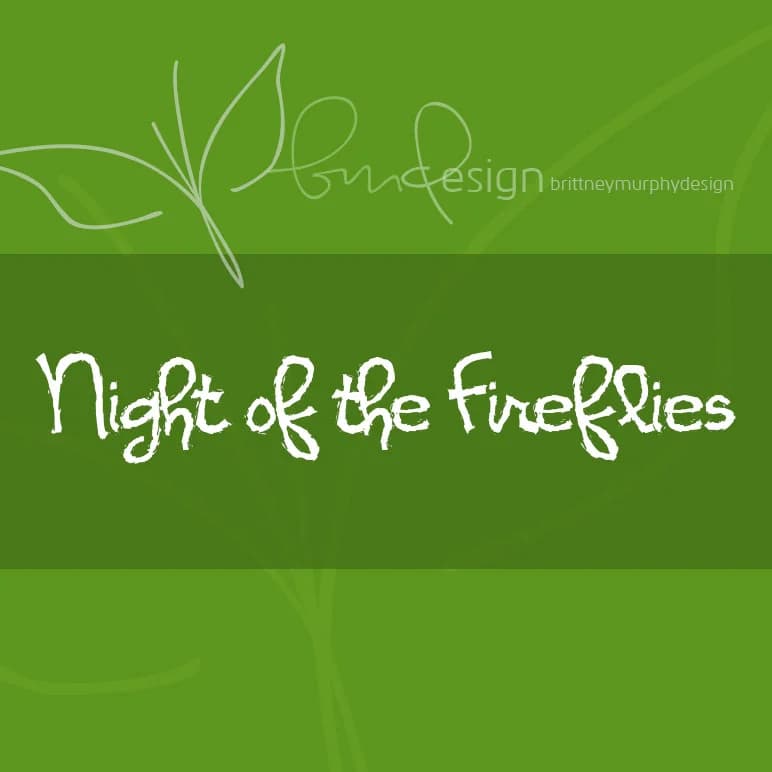 Night of the Fireflies Font by brittneymurphydesign — Script Handwritten Font