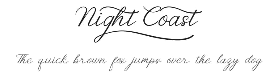 Night Coast by RaisProject — Script Handwritten Font