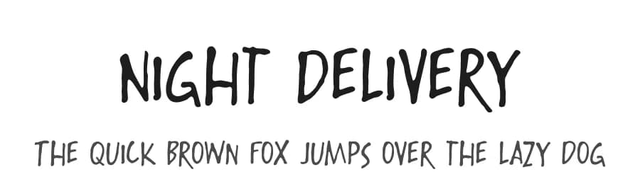 Night Delivery by D K — Script Handwritten Font