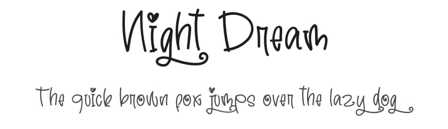 Night Dream by Al Ghul — Script Handwritten Font