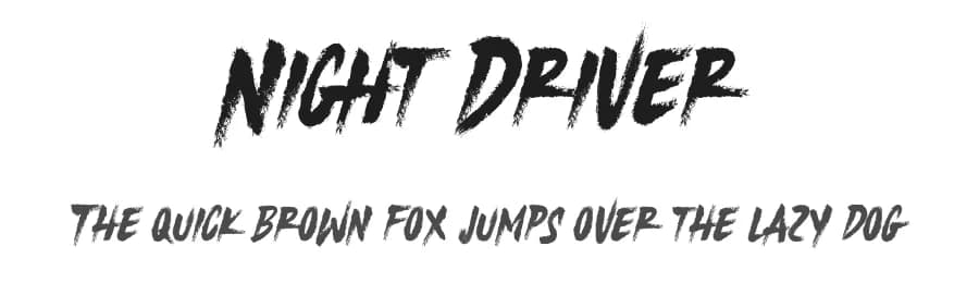 Night Driver by HansCo — Script Handwritten Font