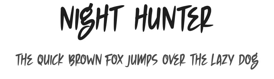 Night Hunter by DumadiStyle — Script Handwritten Font