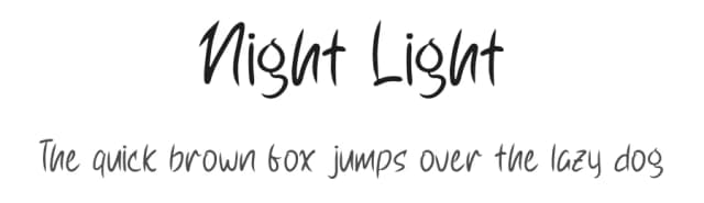 Night Light by Rangkai Aksara — Script Handwritten Font