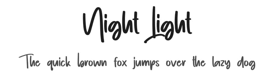 Night Light by Scratchones — Script Handwritten Font