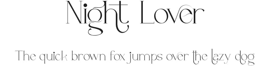 Night Lover by Edric Studio — Serif Font