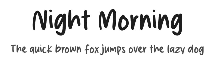 Night Morning by MJType — Script Handwritten Font