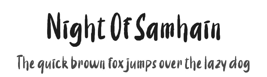 Night Of Samhain by Masa Aska Sanurumi — Script Handwritten Font