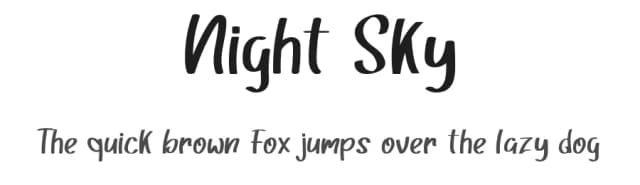 Night Sky by Morning Time Studio — Script Handwritten Font