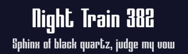 Night Train 382 by Frederic — Sans Serif Font — thumbnail 2