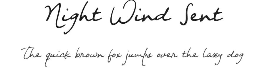 Night Wind Sent by Ana — Script Handwritten Font