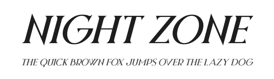 Night Zone by Hawtpixel — Serif Font