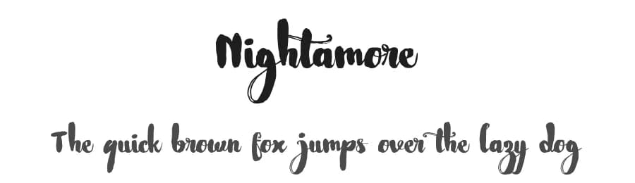 Nightamore by FHFont — Script Handwritten Font