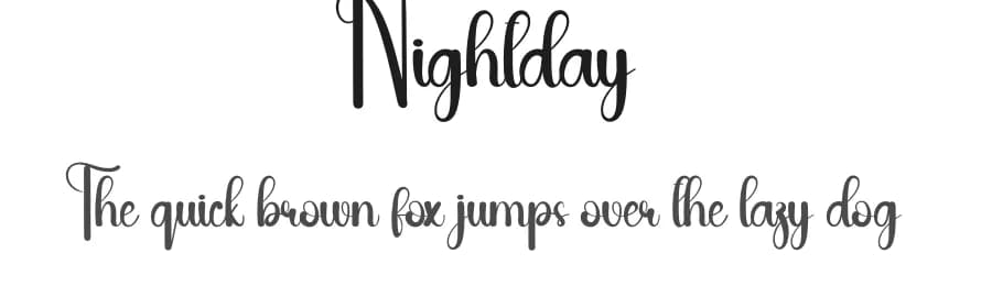 Nightday by Andi Moz — Script Handwritten Font