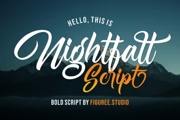 Nightfall Font by figuree studio — Script Handwritten Font — preview 1