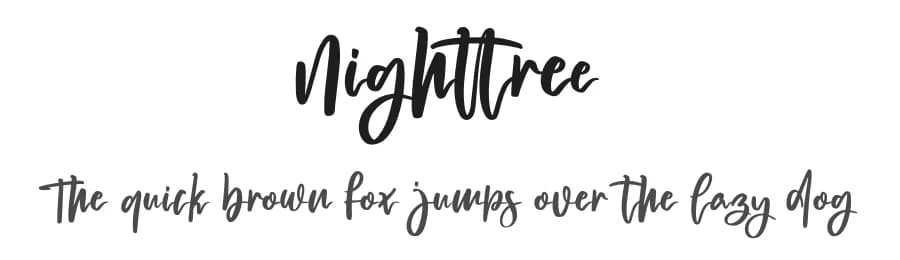 Nighttree by Ronny Studio — Script Handwritten Font