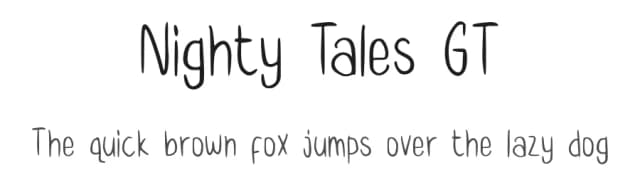 Nighty Tales GT by Typetasty — Script Handwritten Font
