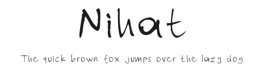 Nihat by Nihat Feyizoglu — Script Handwritten Font