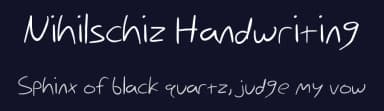 Nihilschiz Handwriting by nihilschiz — Script Handwritten Font — thumbnail 2