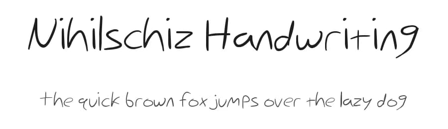 Nihilschiz Handwriting by nihilschiz — Script Handwritten Font