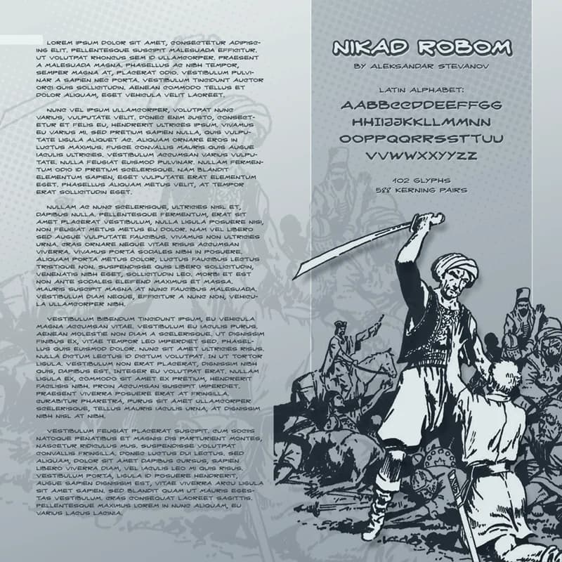 Nikad Robom Font by astevanov — Script Handwritten Font